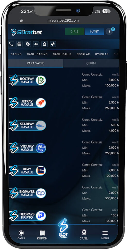 Süratbet Para Yatırma